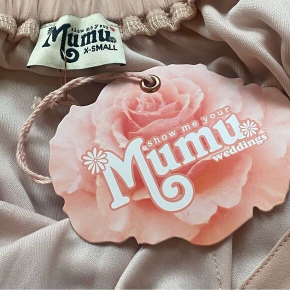 Show Me Your MuMu New W/Tags Amanda Maxi Dress Size XS Blush Pink - Picture 3 of 11